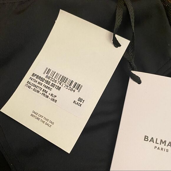 BALMAIN Paris Balconette Bra Set Sz FR38 USA S NWT - Picture 6 of 8